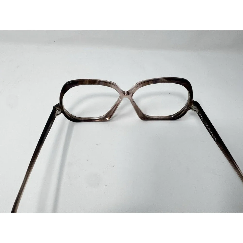 Visorette Lozza Italy Vintage Eyeglass Frames Pink Brown Fade NOS 52-20-145